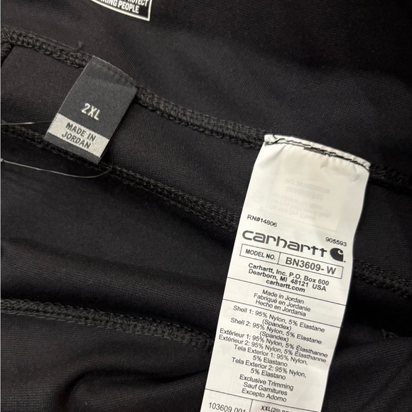 Carhartt Fitted Ankle Pants Black 2XL Women's Activewear Stretch BN3609-W - Picture 3 of 7